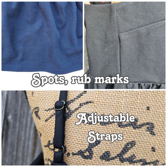 Peplum Tank Top Ann Taylor Size L Black Stretch Square Neck Sleeveless Shirt NWT - Picture 5 of 8